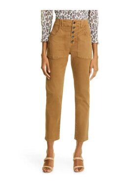 Veronica Beard Arya High Waisted Straight Leg Jeans